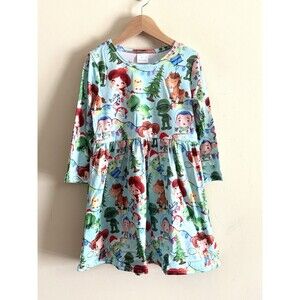 Girls Boutique Disney Holiday Dress Christmas Toy Story Woody Buzz‎ Slinky 5T 5Y